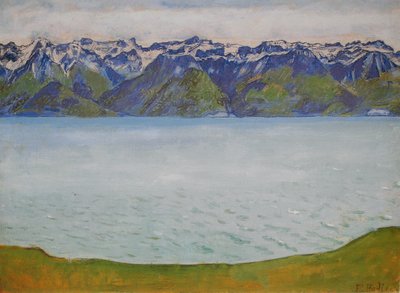 Lac Léman avec les montagnes savoyardes - Ferdinand Hodler